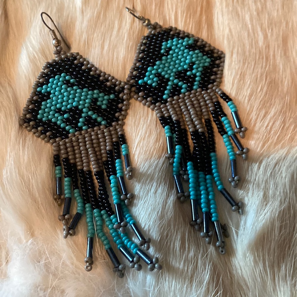 Boho Beaded Western Earrings